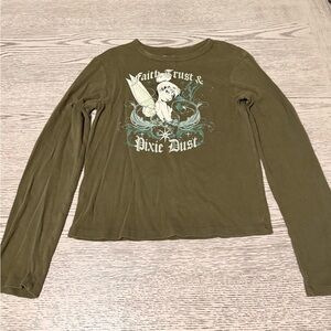 Disney Olive Green Graphic Tee